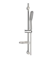 Colonne Barre de douche chromee hauteur reglable 70 cm douchette 1 jet flexible PVC