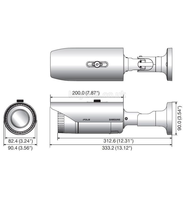 Caméra réseau IP Bullet HD 1.3Mp Samsung compatible NVR Réseau PoE SNO-5084R