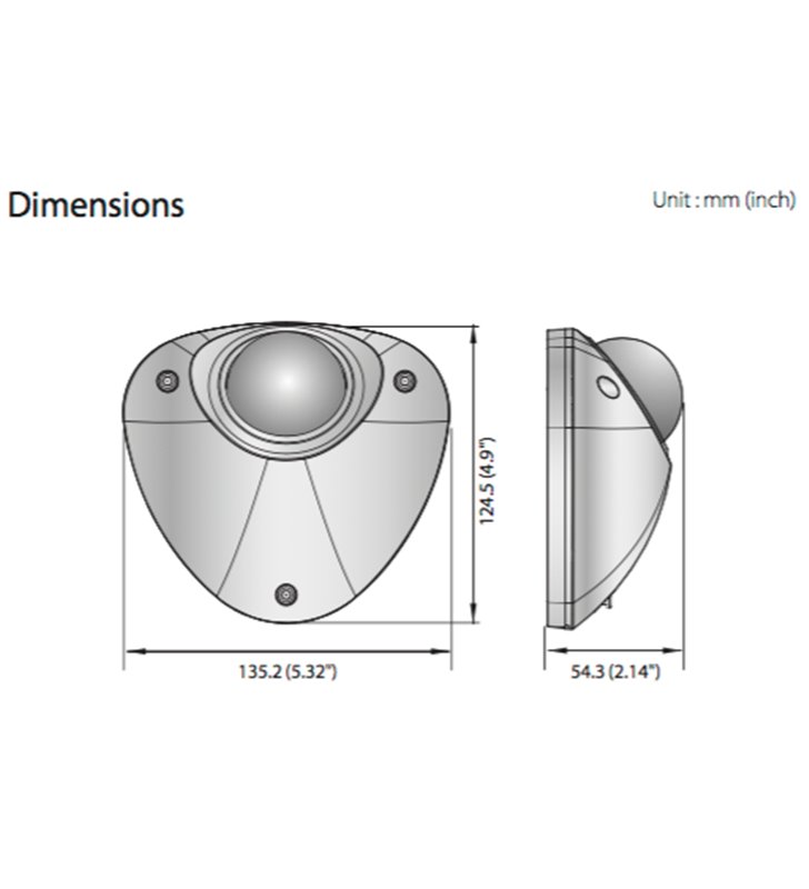 Mini Caméra Dôme IP plafond Full HD 2Mp Samsung compatible NVR Réseau PoE SNV-6012MP