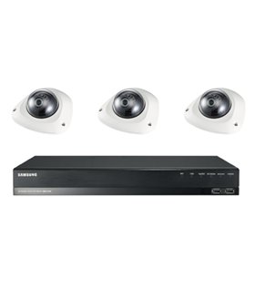 Kit de Vidéosurveillance Samsung NVR NR-472S et 3 Caméras Dôme IP SNV-L6013RP