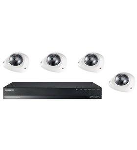 Kit de Vidéosurveillance Samsung NVR NR-472S et 4 Caméras Dôme IP SNV-L6013RP