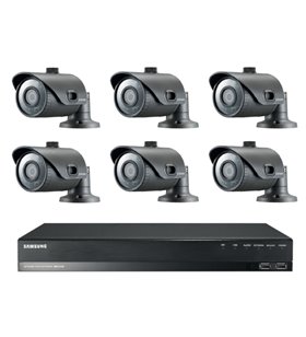 Kit de Vidéosurveillance Samsung NVR NR-472S et 6 Caméras Dôme IP SNO-L6013RP