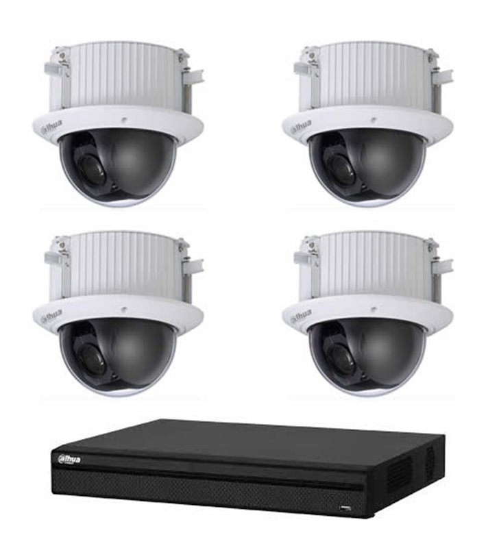 Kit Vidéosurveillance Enregistreur DVR 2 ports HDMI et 4 Caméras Dôme Analogiques HDCVI