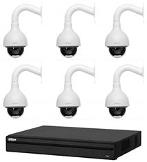 Kit de Vidéosurveillance Enregistreur DVR 2 ports HDMI et 6 Caméras Dôme Analogiques HDCVI