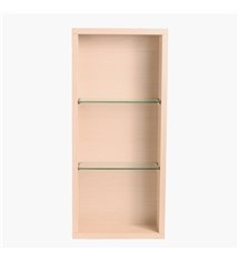 Meuble de salle de bain étagère de rangement murale 90 x 44 x 18 cm bois couleur chêne CEDAM