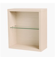 Cube de rangement modulaire étagère caisson murale bois 45 x 40 x 18 cm chêne CEDAM