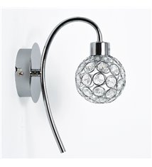 Applique murale lampe intérieur en verre chromé Compatible LED