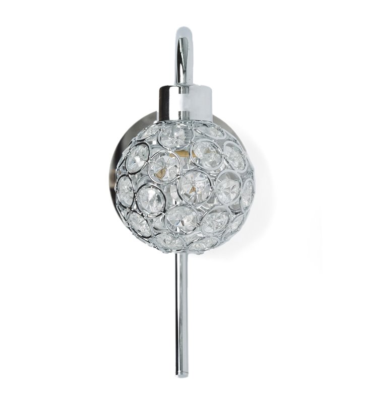 Applique murale lampe intérieur en verre chromé Compatible LED