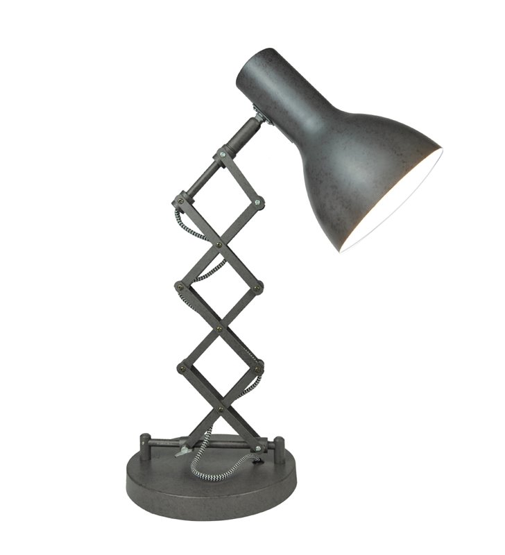 Lampe de bureau Design style industriel bras articulé en métal Compatible LED