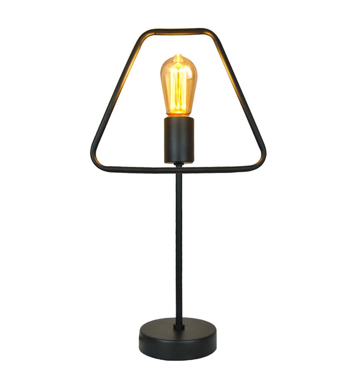 Lampe à poser déco style design industrielle en métal noir compatible LED E27