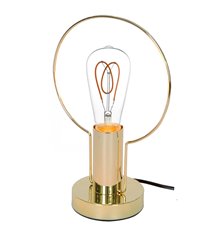 Lampe à poser design en métal doré Compatible ampoule LED E27