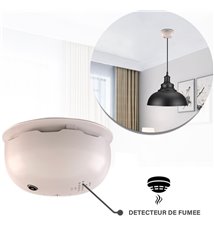 Pavillon détecteur de fumée 2 en 1 pour lampe suspension blanc