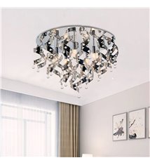 Lustre plafonnier moderne XXL 80 Cm en métal chromé luminaire de plafond Design comptaible LED