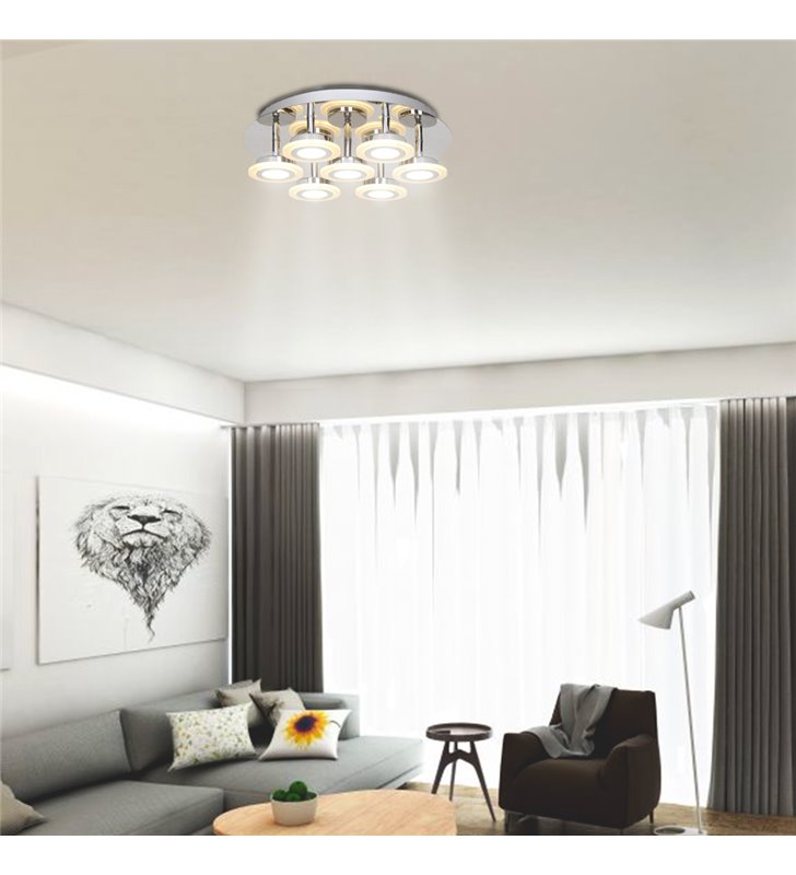 Plafonnier lampe de plafond LED design Eclairage Blanc chaud 3000K