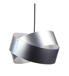 Lampe de plafond suspension déco métal argenté E27 compatible LED