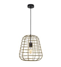 Lampe de plafond suspension déco métal doré E27 compatible LED