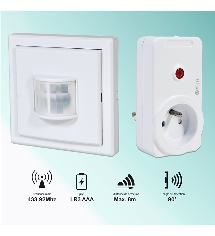 Kit maison connectée détecteur de mouvement et prise wifi BLYSS intérieur
