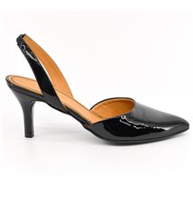 Chaussures à talon Escarpins femme en cuir vernis noir