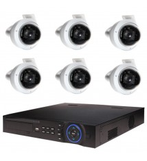 Kit de Vidéosurveillance Dahua DVR HCVR8208AS3 et 6 Caméras Dôme HDCVI PTZ SD502251HC