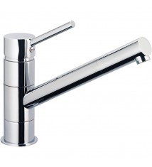 Robinet mitigeur pour évier de cuisine chrome bec long mobile embout orientable