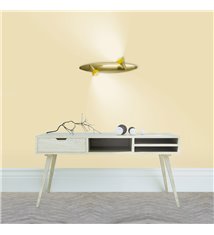 Luminaire Plafonnier Reglette acier brosse 2 Spots orientables 2 x 50 W