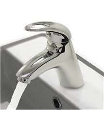 Mitigeur de salle de Bain Robinet pour Lavabo Vasque en Laiton Chrome avec Vidage