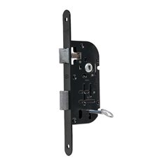 Serrure de Porte Noire à Encastrer Fermeture à cle Axe 40 mm à Larder Reversible