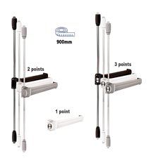 Serrure anti panique FLUID 1 a 3 points Haut bas 900mm JPM