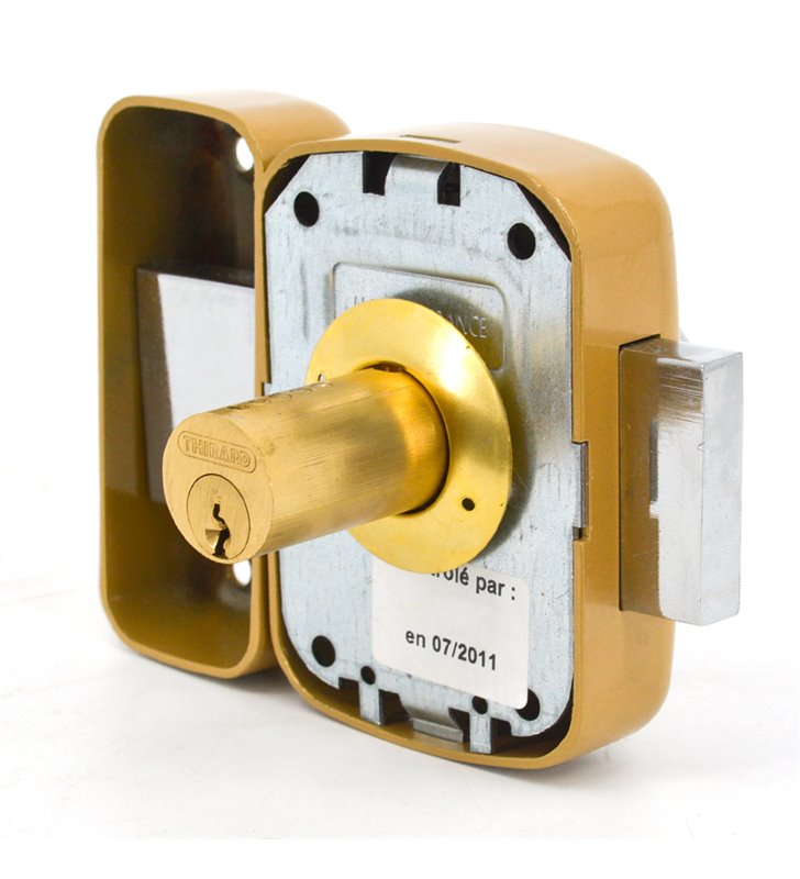 Verrou de porte haute sécurité à bouton 40 mm Mystere THIRARD