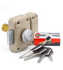 Verrou de porte à bouton haute sécurité 45 mm carte de propriété THIRARD