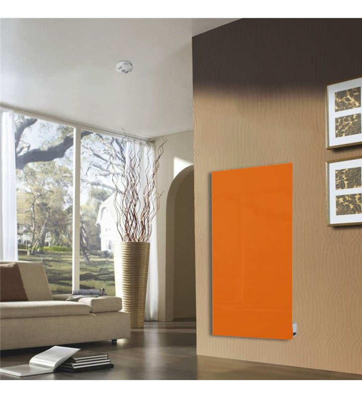 Radiateur électrique plat panneau rayonnant en verre 120x60cm 750W convertible en sèche serviette