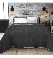 Couette tempérée Gris et blanc 300g 140 x 200 pour lit 1 place ABEIL