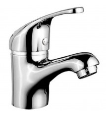 Robinet salle de bain mitigeur de lavabo bas chromé limiteur de débit et vidage