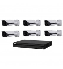 Kit Vidéosurveillance Enregistreur DVR 2 ports HDMI et 6 Caméras Box Analogiques HDCVI PTZ
