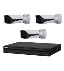 Kit de Vidéosurveillance Dahua DVR HCVR8208AS3 et 3 Caméras Box IR DH-HAC-HFW3231EZT