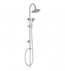Colonne Barre de douche chromee Tête douchette 4 jets entraxe reglable