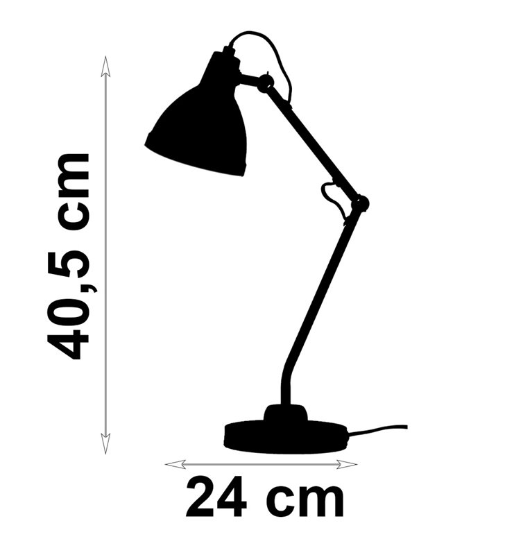 Lampe design Carmen en métal noir compatible LED