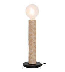 Lampe de bureau Nala métal et bambou compatible LED