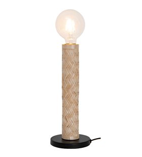 Lampe de bureau Nala métal et bambou compatible LED