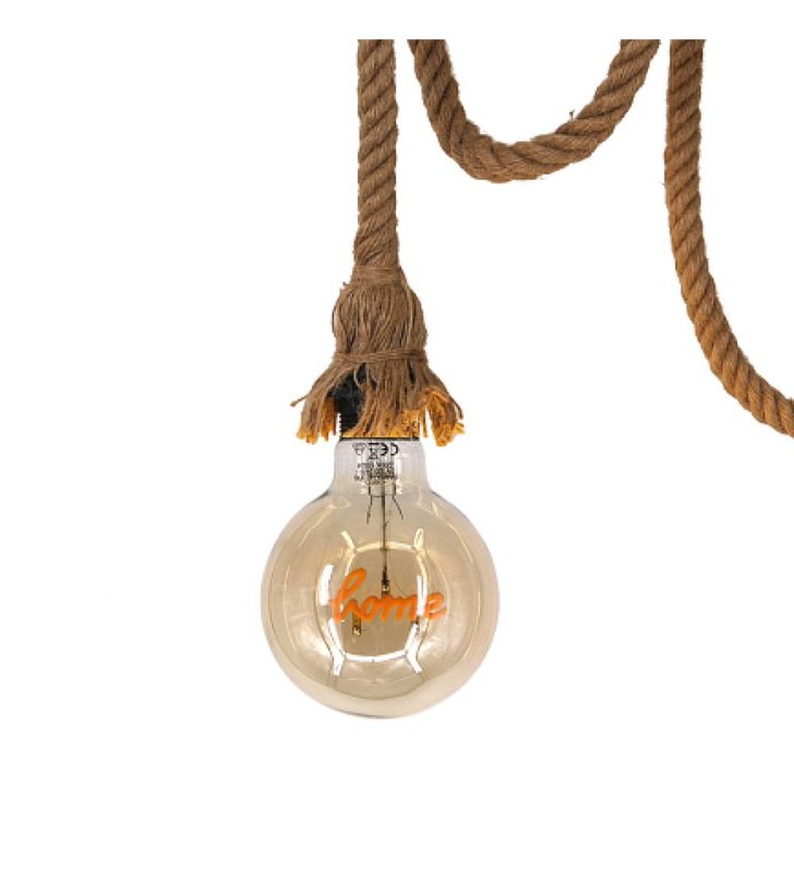 Lampe baladeuse Mila corde coloris naturel 300cm compatible LED
