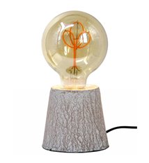 Lampe à poser design Kibo papier effet marbré beige et ampoule LED