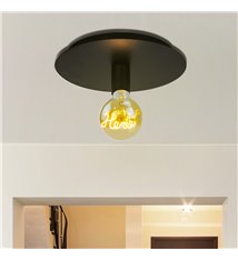 Applique murale ou plafonnier Lina métal noir compatible LED