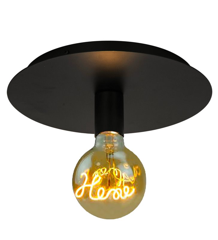 Applique murale ou plafonnier Lina métal noir compatible LED