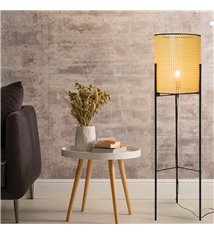 Lampadaire design Bali 135cm cannage naturel compatible LED