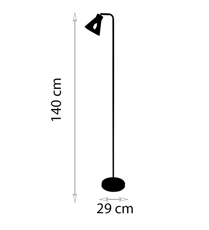 Lampadaire de salon Garvin 140cm métal noir et laitonné