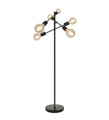 Lampe de salon moderne Lina 165cm métal noir compatible LED