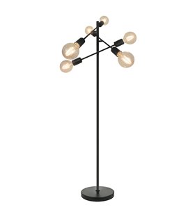 Lampe de salon moderne Lina 165cm métal noir compatible LED