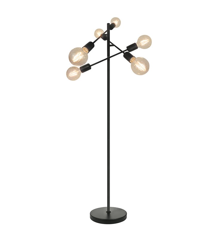 Lampe de salon moderne Lina 165cm métal noir compatible LED