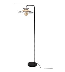 Lampadaire de salon design Manille 163cm rotin naturel compatible LED