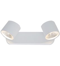 Réglette murale design Oslo métal blanc 2 LED